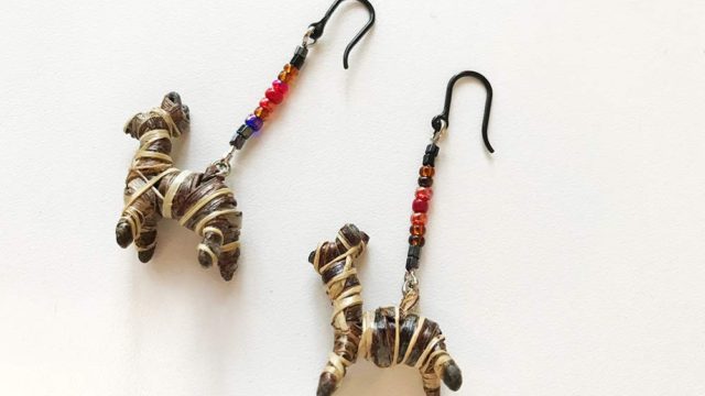 【はぴもりの写真010】リメイクピアス今度はシマウマ！